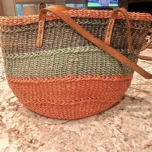 Interpur straw weaved purse shoulder bag beach bag 100% Abaca fiber purse